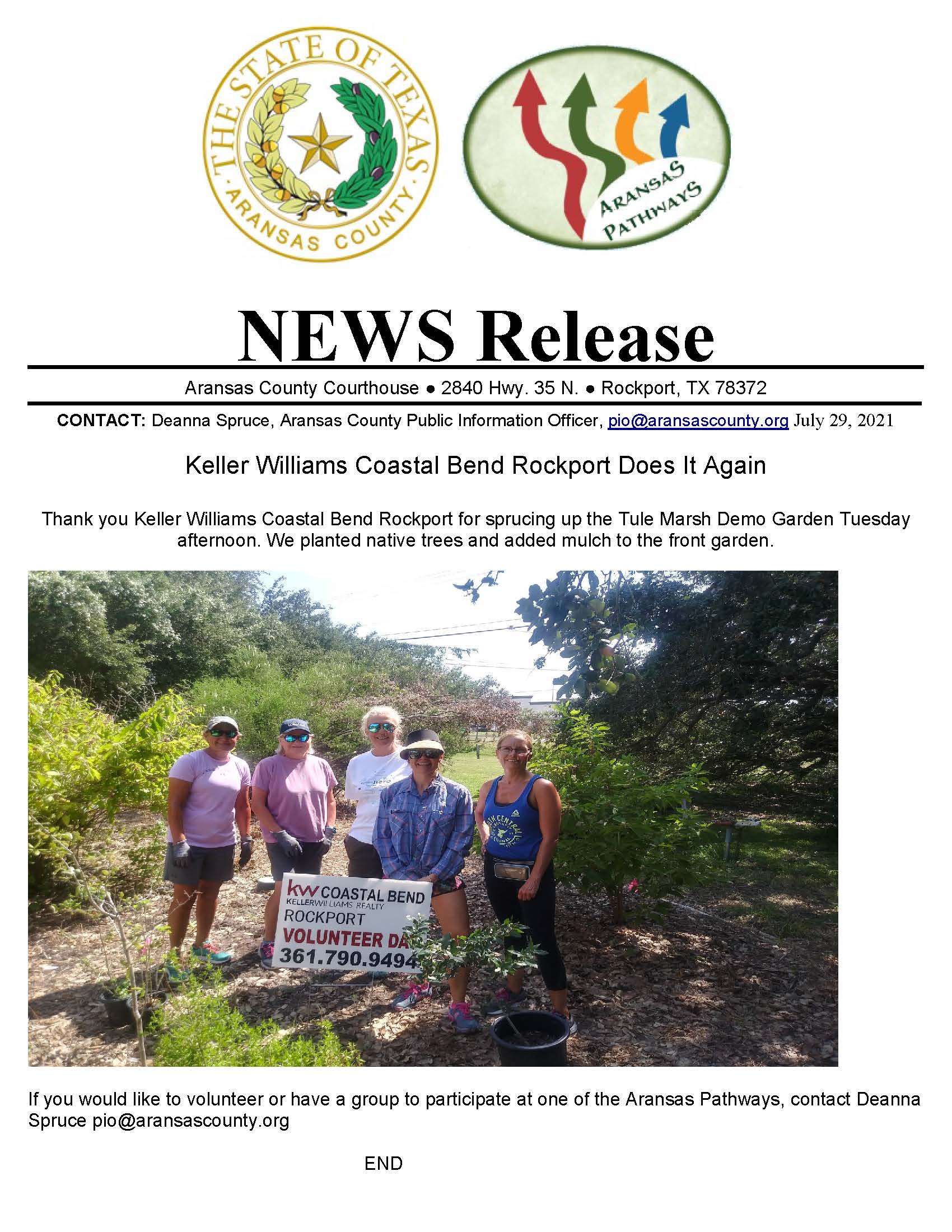 Thank You Keller Williams Coastal Bend Rockport Aransas County Happenings